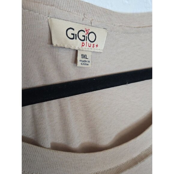 GiGiO Plus Women Tunic Top Blouse Size XL Relaxed Mixed Print Multicolor - Picture 2 of 5